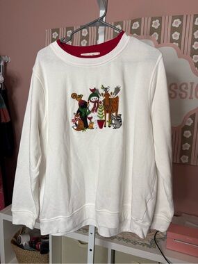 Vintage embroidered Christmas sweater
